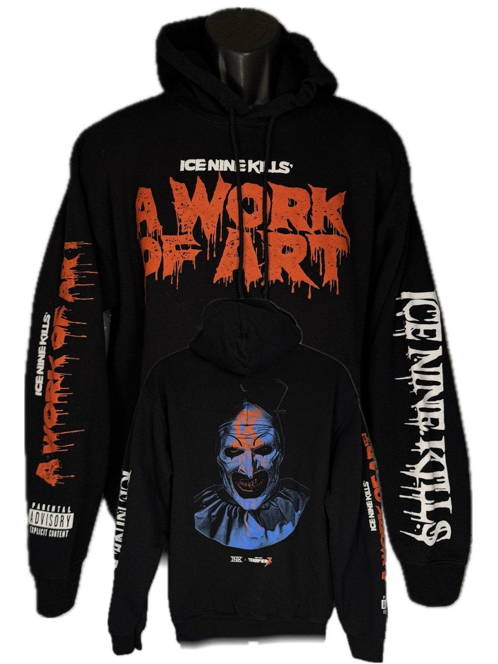 Ice Nine Kills Terrifier 3 Hoodie A Work Of Art Clown Horror Band Merch Size M